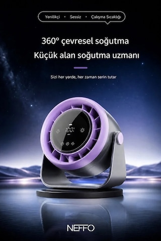Usb Şarjlı Fan Ayarlanabilir Hızlı Taşınabilir Mini Vantilatör, Sessiz Güçlü Soğutucu Fan