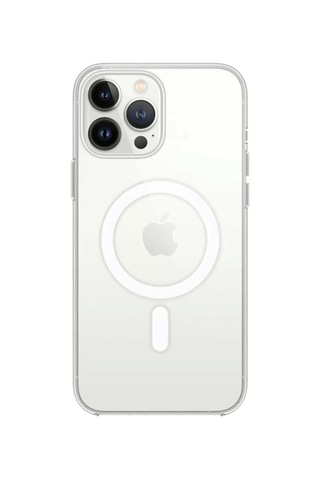 Newface Apple iPhone Uyumlu 14 Pro Max Kılıf Magneticsafe Şeffaf Silikon