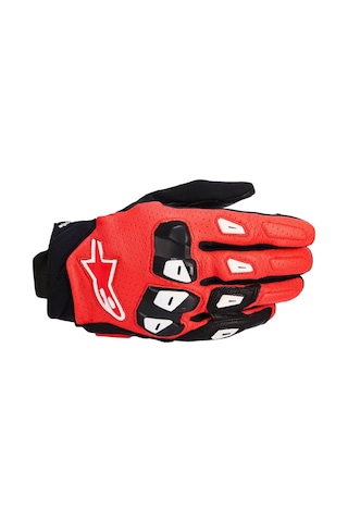 Alpinestars Sp X7 Korumalı Motosiklet Eldiveni Beyaz - Kırmızı - Siyah