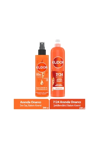 Elidor Sıvı Saç Bakım Kremi Anında Onarıcı 200 Ml X1 + 7/24 Kurtarıcı Bakım Kremi 240 Ml