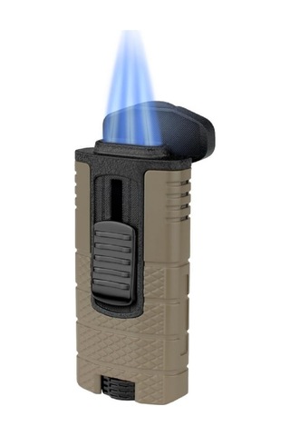 Tactical Triple Lighter Tan Black Puro Çakmağı