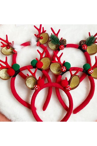 Yeni Noel Kafa Bandı 2024 Kırmızı Şeffaf Boynuz Kafa Bandı Kız Çocuk Saç Aksesuarları Saç Fiyongu Başlığı Noel Aksesuarları Mj51 9