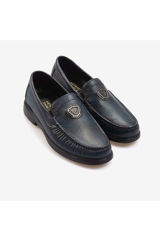 Kemal Tanca Hakiki Deri Erkek Günlük Ayakkabı Gr1532 Lacivert