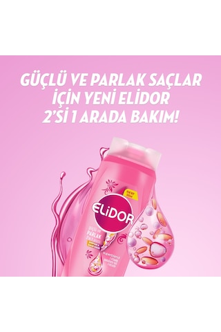 Elidor Güçlü ve Parlak 2'si 1 Arada Şampuan&Bakım Kremi 500ML x2