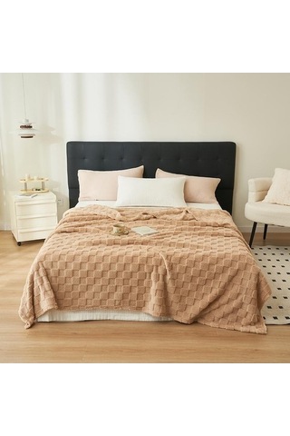 Novahub Yatak Battaniyesi Çimen Yeşili Kadife 150x200cm Seyahat Kanepe Taşınabilir Flanel Kapağı Yeşil