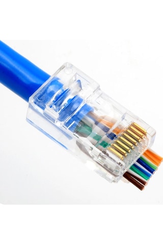Yeni Nesil Delikli Cat6/Cat5 Rj45 Jack Konnektör Utp Jak 100 Adet