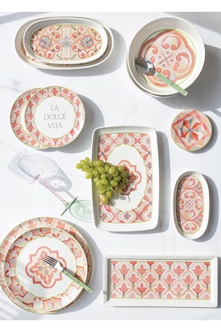 The Mia Dolce Vita Çay Tabağı 6lı Set 13 Cm Çok Renkli