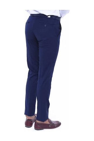 Düz Slim Fit Lacivert Erkek Kumaş Pantolon - Wessi Siyah