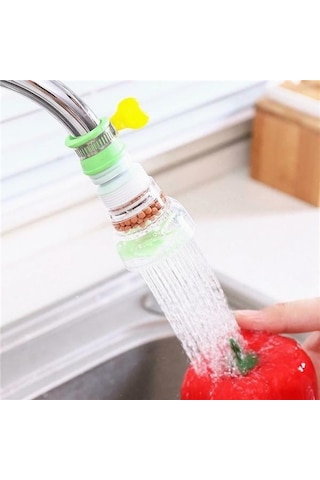 Jms 360 Derece DönenDuş Mutfak Su Filtresi Musluk Kafası With Filter Stone Mavi