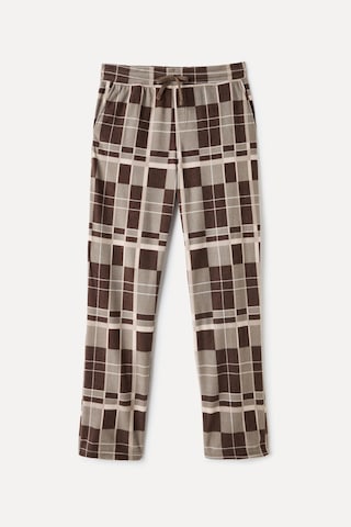 Mudo Erkek Erkek Kahverengi Yumuşak Dokulu Ekoseli Pijama Altı 1265090
