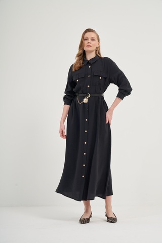 FTZ Women Ftz Modal Elbise Siyah 31016 Siyah