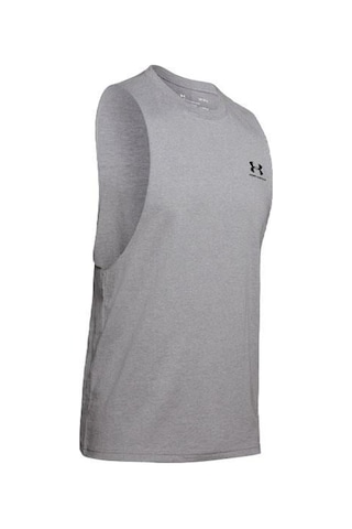 Under Armour Left Chest Cut Off Erkek Atlet 1329286-035 Gri