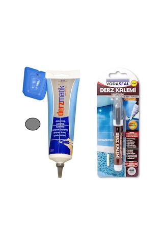 Derzmatik Derz Dolgu 360 gr Gri + Derz Kalemi Gri Set