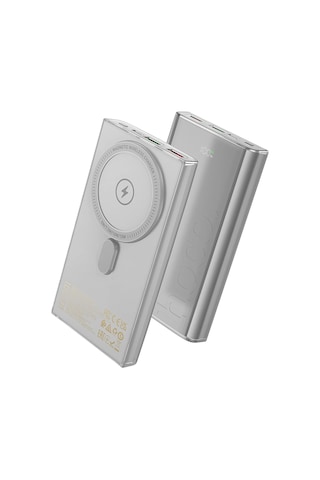 Hoco. Q22 Taurus 22.5w Pd 20w Magsafe Dijital Ekranlı Powerbank - Gri Gri