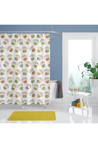 Zethome Banyo Duş Perdesi 8952 Tek Kanat 1x180x200 Çok Renkli