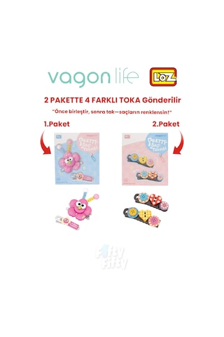4'lü Saç Toka Seti Önce Birleştir,sonra Tak 2 Paket 4 Adet Gönderilir Yapı Toka Seti Ff 7113-7136