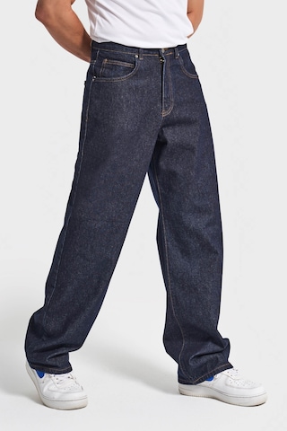 Itsbasic Erkek İndigo Renk 7w5-50 Tt25 Relaxed Baggy Fit İç Boy 80cm Rahat Kesim %100 Koton Denim Jean