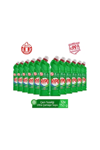 Hyper Hypo Ultra Kıvamlı Çamaşır Suyu Çam Tazeliği 12 x 750 G