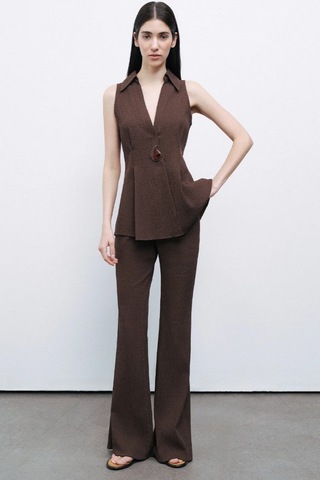 N25yn6132 Nocturne Bluz Kahve Rengi