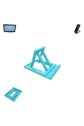 Özel Üretim Katlanabilir & Ayarlanabilir 7 Kademeli Telefon Tablet Standı Tablet Telefon Tutucu Turkuaz