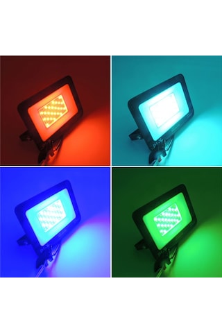 Rgb Renkli Led Projektör 50 Watt Uzaktan Kumandalı