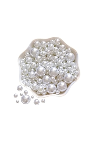 10 Mm Beyaz Renk Deliksiz Inci 30 Gr