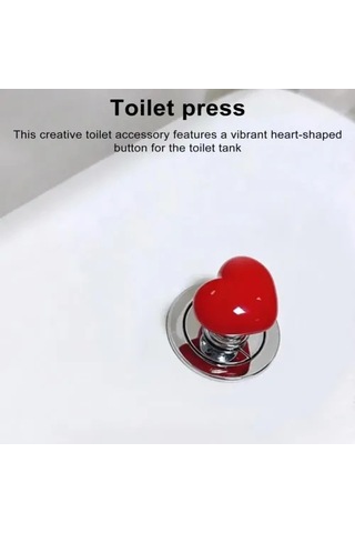 Büro Ev Klozeti İçin Kalp Tasarımlı Sifon Tuşu Diğer