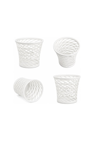 Modern Desenli Kalemlik 10 Cm Dekoratif Masaüstü Organizer Sert Plastik Şık Kalem Tutucu