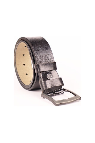 Hakiki Deri Kösele Siyah Erkek Kemeri 32 MM Siyah