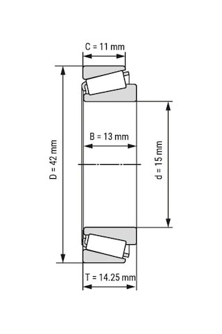 30302 Konik Makarali Rulman 15X42X14,25 398842681