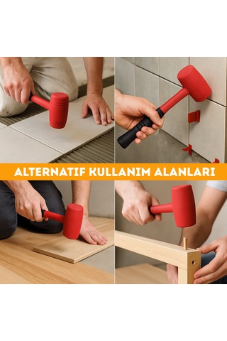 Beylini 50lik Kauçuk Tokmak Fayansçı Tokmağı Tadilat Sarı Renk