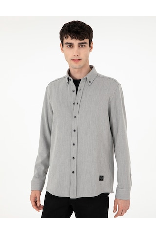 Pierre Cardin Erkek Gri Gömlek Desenli 50293947-vr024 Gri