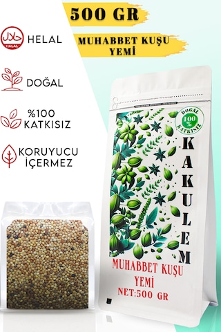 Kakulem Sertifikalı Premium Karışık Muhabbet Kuşu Yemi 500 Gr