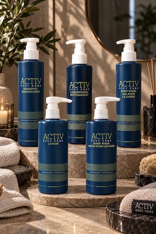 Actıv Body Care Mavi Ambalaj 5'libakım Seti 360 Ml Şampuan, Saç Kremi, Duş Jeli, El Sabunu Ve Vücut Losyonu