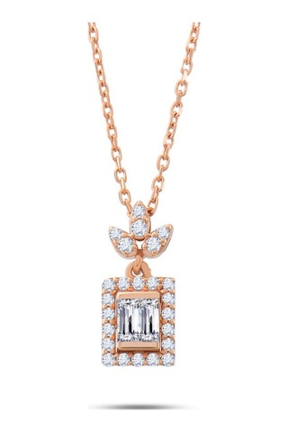 0.30 Karat Baget Pırlanta Kolye 01419007