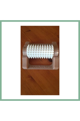 Bşkvirgo 3d Baskı Akupunktur Ayak Masaj Rulosu 3 Değiştirilebilir Başlıklı Ayak Ve Vücut Masaj Aleti Bej Bsk2026