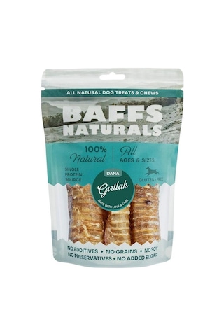 Baffs Naturals Kurutulmuş Dana Gırtlak Köpek Ödülü 100 Gr