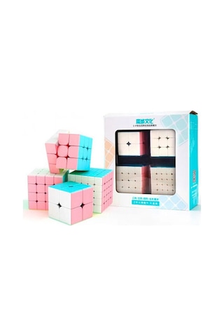 Mf9306 Moyu Macarons 2x2 3x3 4x4 5x5 Cube Set Çok Renkli
