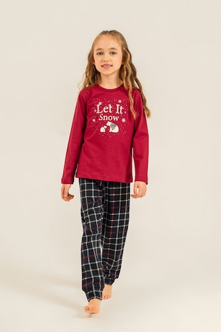 Arnetta Let It Snow Anne Kız Bordo Uzun Kol Pijama Takım Ar3730-a-v1 Ar3730-a-v1