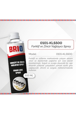 Brio Forklift Ve Zincir Yağlayıcı Sprey 500 ML