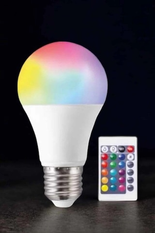 Renk Değiştirebilen Rgb Işıklı Led Ampul A+enerji 10 Watt Led Işık Çok Renkli 83053581