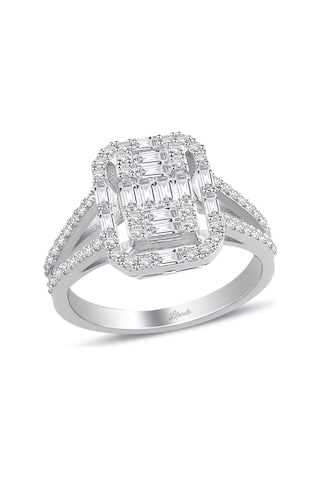 0.70 Ct Baget Pırlanta Modern Tasarım Yüzük