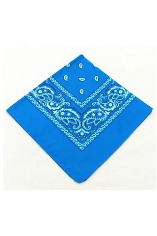 Melek Kare Bandana Fular Mavi