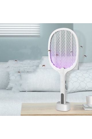 Vkemall İç Ve Dış Mekan Usb Şarjlı Sessiz İki Fonksiyonlu Vampir+lamba Beyaz Sinek Ve Mus Musu Kovucu