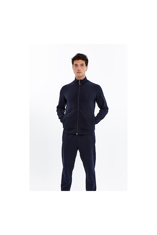 AR-MA Arma Erkek Slim Fit Sweatshirt Scuba Interlok, Tam Fermuarlı, Dik Yaka, Fleto Cepli K30324989802 Lacivert