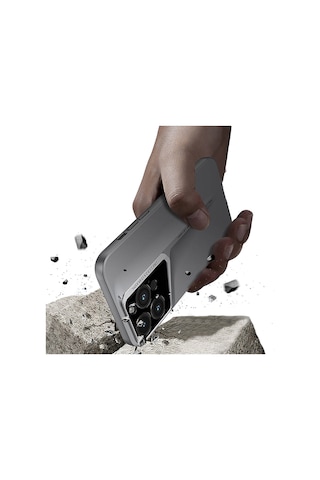 Zore Apple Uyumlu iPhone 15 Pro Kılıf Ultra İnce Kamera Korumalı Sert Rubber Msra Procase Kapak-titanyum-gri Titanyum-gri