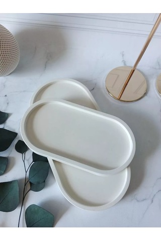 Cre Art Dekoratif Alçı Stand 2 Adet Alçı Tabakçakmak 238936696 Beyaz