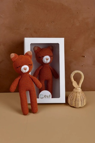 E&f Store Amigurumi Oyuncak - Kiremit Tilki Turuncu