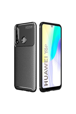 Huawei Y6p Kılıf Zore Negro Silikon Kapak Siyah
