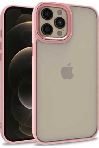 Apple Uyumlu iPhone 12 Pro Max Kılıf Zore Flora Kapak Rose Gold